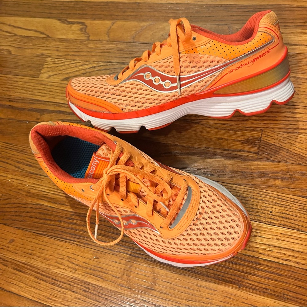 Saucony Orange Mesh Running Shoes